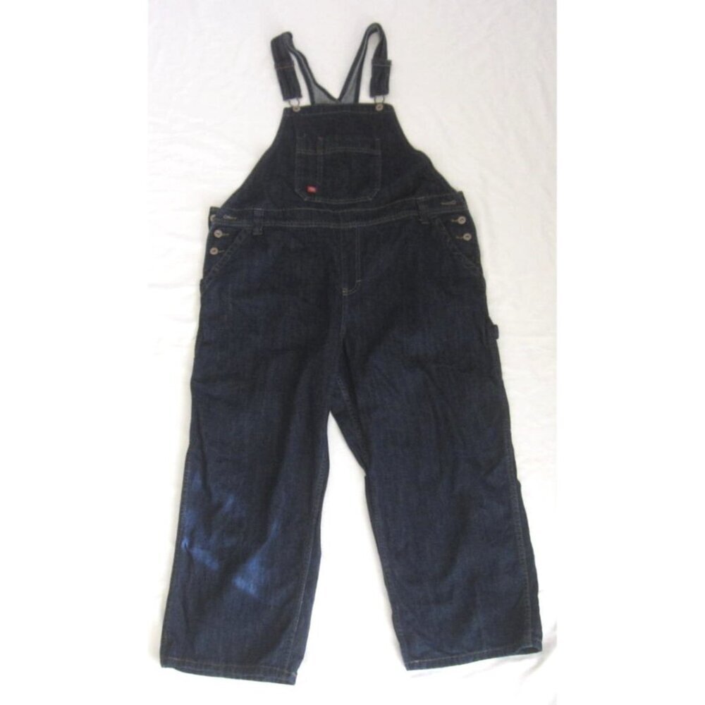 Dickies Men Indie Carpenter Baggy Leg Indigo Bib Denim Overalls (MP448)